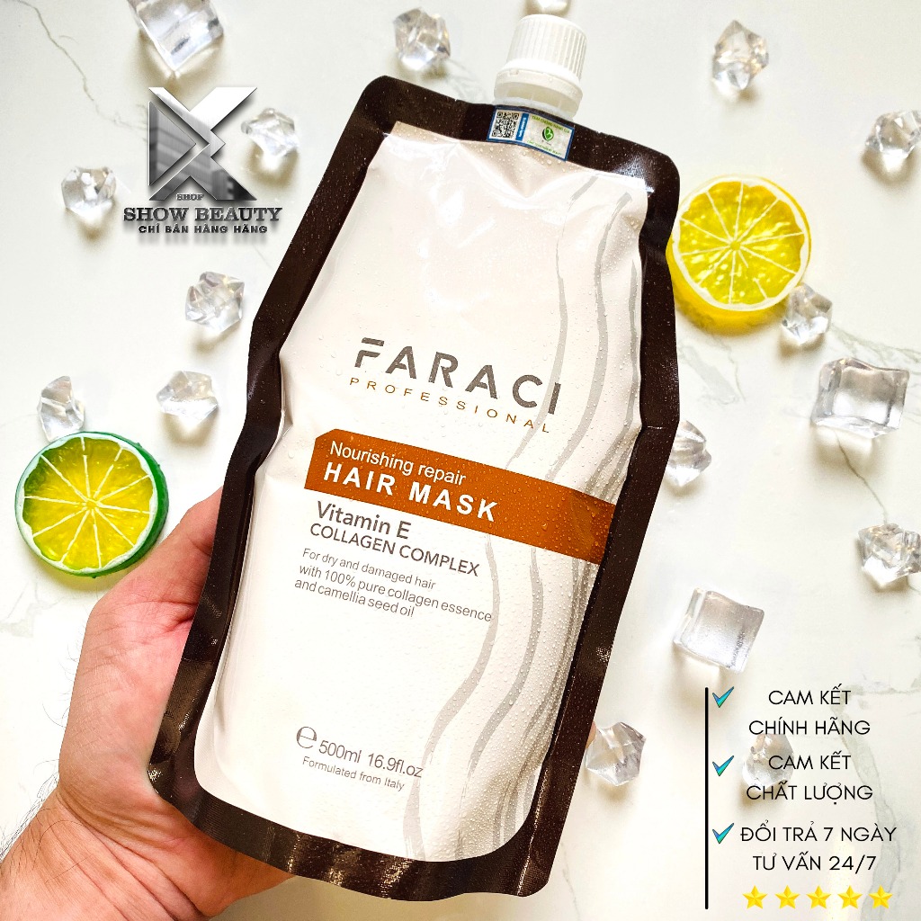 Hấp Ủ Tóc Siêu Mềm Mượt Faraci Collagen - 500ml 🌞