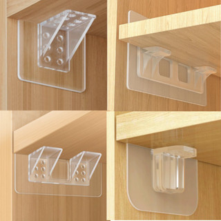 Miếng Dán Chốt Đỡ Kệ Gỗ Treo Tường Góc Chữ L, Chia Vách Ngăn Cho Kệ Tủ Quần Áo Chịu Lực cao