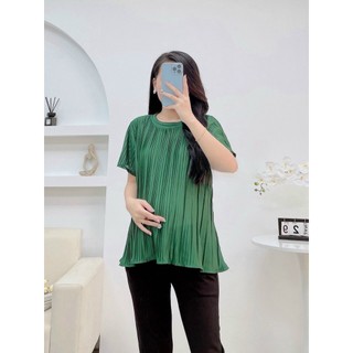 Tkutrang | Áo bầu thiết kế dập li Quảng châu,Áo Bầu mùa hè công sở vải voan lạnh dập ly