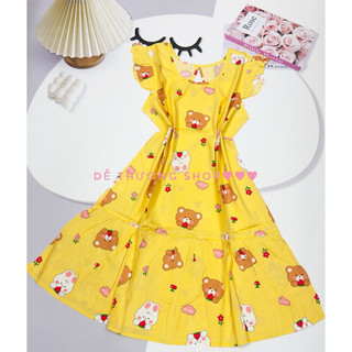 Đầm dây mặc nhà tole lanh form suôn size l