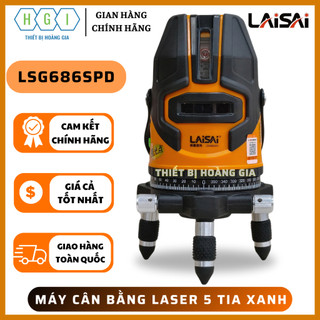Máy cân bằng laser 5 tia xanh laisai lsg686spd