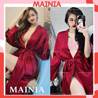 [ CÓ BIGSIZE 80Kg ] Áo Choàng Lụa Dài Tay Form Lỡ MAINIA STORE