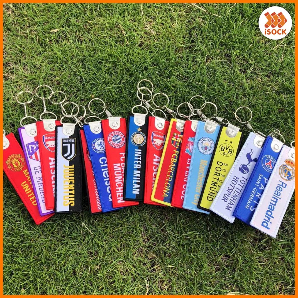 Móc Khóa Bóng đá CLB Móc Treo Chìa khóa Logo Các Clb Arsenal, Barcelona, Real Madrid, Chelsea, MU, M
