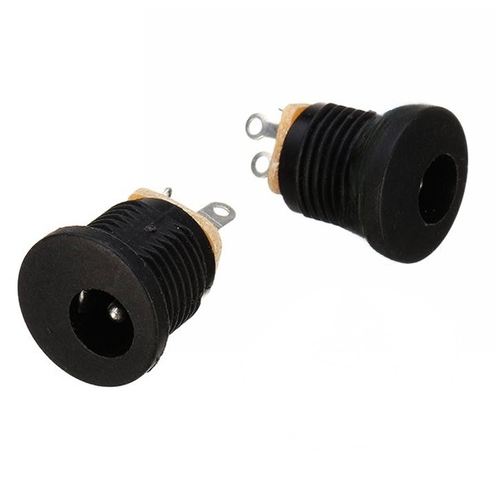 Jack Dc 5.5x2.1mm , Jack DC đực 5.5x2.1 có kèm ốc vặn