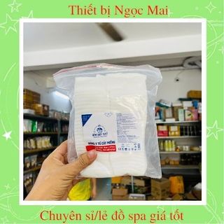 Bông tẩy trang bạch tuyết, bông cắt sẵn, gói 100g