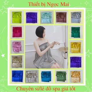 Váy quây spa chất liệu lụa đẹp cao cấp nhiều màu, mềm mịn, thoáng mát