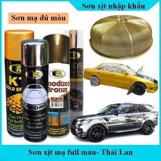 Sơn phun mạ vàng kt & mạ crom, inox bóng gương, mạ kẽm, mạ đồng cổ - Thái Lan Bosny, sơn xe máy