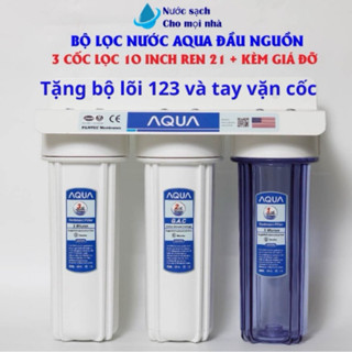 BỘ LỌC THÔ ĐẦU NGUỒN - BỘ LỌC 3 CẤP LỌC NƯỚC ĐẦU NGUỒN SIÊU SẠCH , TẶNG KÈM PHỤ KIỆN VÀ BỘ LÕI LỌC NƯỚC 123