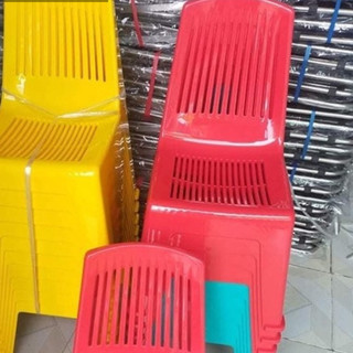 Ghế nhựa tựa lưng trà chanh song long combo 4 ghế trà sữa