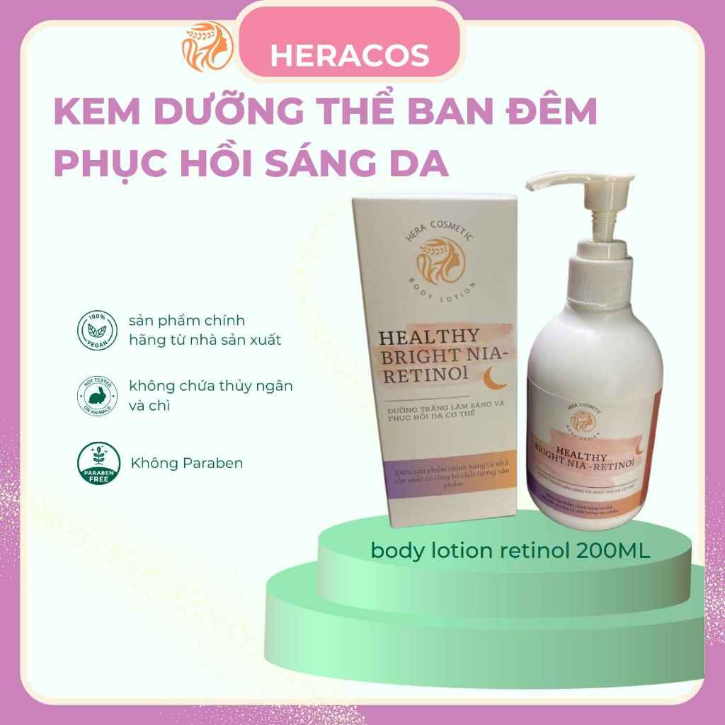 Kem Dưỡng Thể Healthy Bright Nia-Retinol Body Lotion Hera Cosmetic, Dưỡng Trắng, Nâng tone, Phục Hồi