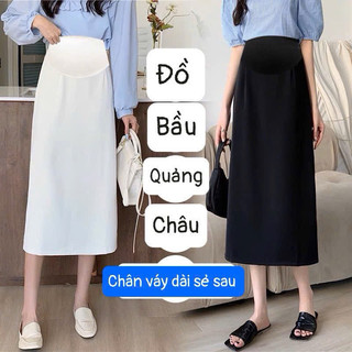 Chân váy bầu công sở , chân váy dáng dài xẻ sau siêu xinh