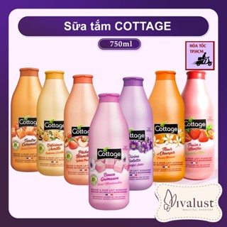 [Chính Hãng] Sữa tắm COTTAGE Pháp 750ml Đủ Mùi Vanilla Caramel Kẹo Marshmallow Dâu Táo Violet Chanh Dây Hoa Cam Dừa Dứa