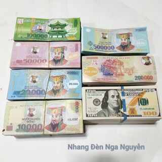 (1000 tờ)Giấy cúng tiền Việt,đô la bóng đẹp hàng mã