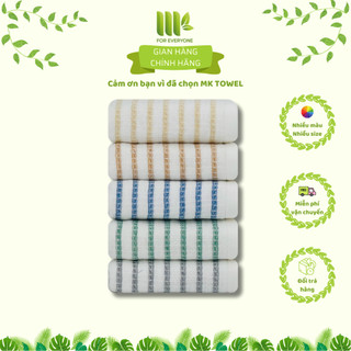 Khăn cao cấp MK Towel mẫu K05 cotton 100% khăn gia đình khăn tắm gội MK Towel nhiều màu nhiều size lựa chọn