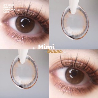  Kính áp tròng Gtrendy MIMI BROWN nâu tối tự nhiên lens cận 6 tháng G.DIA 14.0mm có độ  0-8  