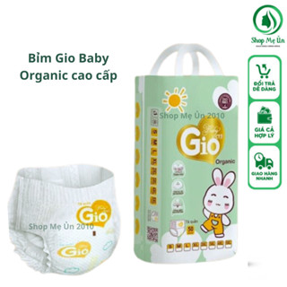   HANG  LOAI1 Bỉm quần Baby Gio Organic 50 miếng Thấm Hút Mềm Mại,Thoáng Khí Giá Rẻ Đủ Size  M –4XL 