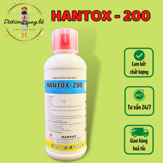 HANTOX - 200 /1000ml (chuyên diệt bọ chó mèo, ve, rận) nắp đỏ