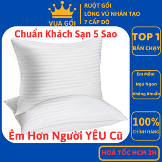 Ruột Gối Nằm Lông Vũ Nhân Tạo Cao Cấp Chuẩn Khách Sạn 5 Sao Êm Ái Kháng Khuẩn Ngủ Ngon - Có Khoá Kéo