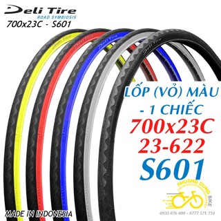 Lốp (Vỏ) xe đạp Deli Tire S601 700x23C - Lốp màu 1 Cái