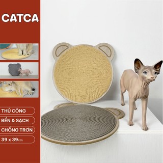 Bàn cào móng thừng bền & sạch mèo cào không rơi vụn catca - bcm mặt gấu