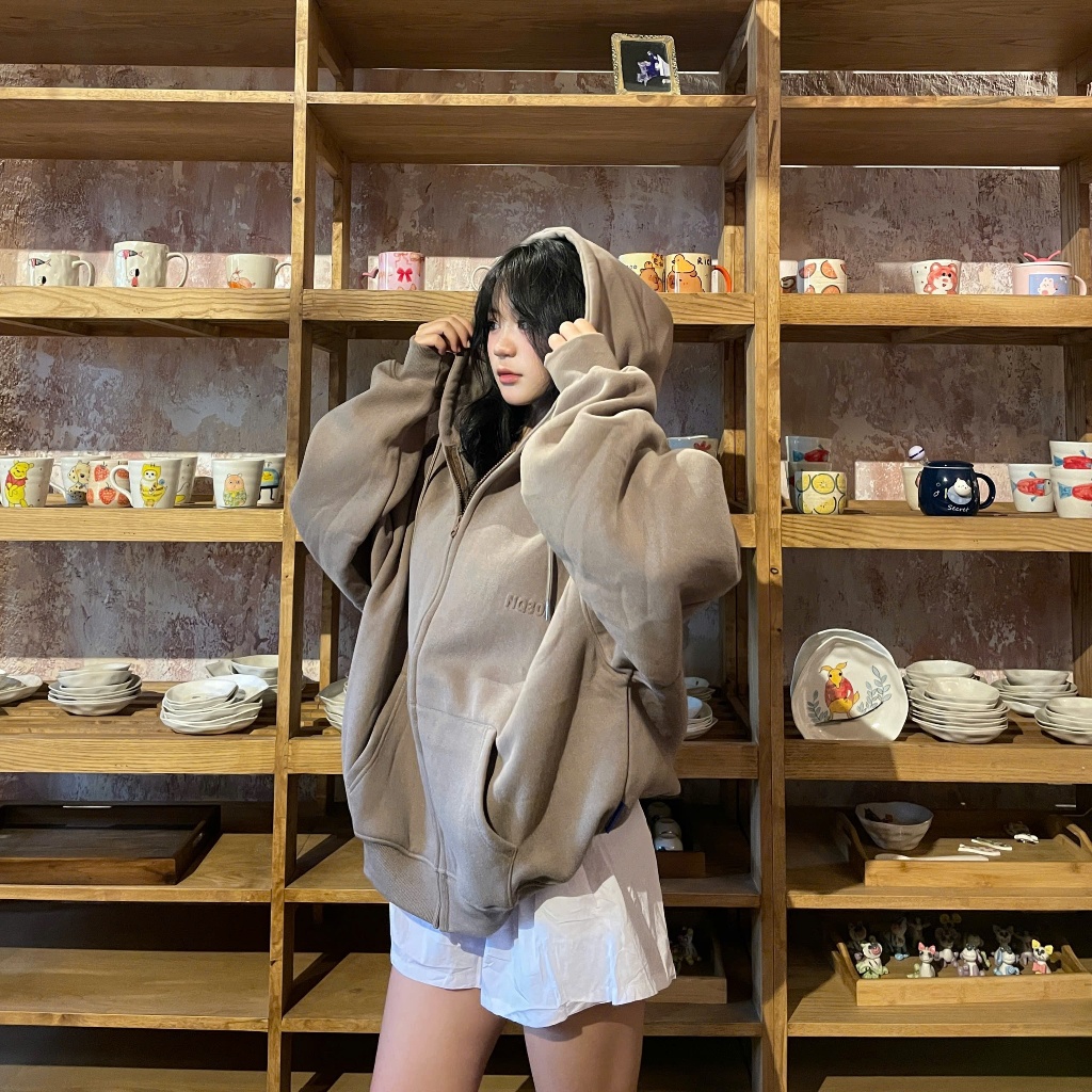 Áo Khoác Hoodie Zip Nỉ Cotton Dập Nổi NQ30 FORUM Form Boxy Nam Nữ Unisex | BigBuy360 - bigbuy360.vn