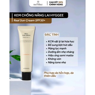 Kem chống nắng lai HYGGEE REAL SUN CREAM