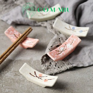  Đế Gác Đũa Muỗng Thìa Gốm Miu Bằng Sứ Phong Cách Nhật Bản Sang Trọng Tiện Lợi 