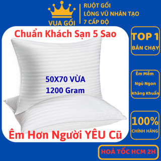 Ruột Gối Nằm Lông Vũ Nhân Tạo Cao Cấp 50x70 cm VUA GỐI  Chuẩn Khách Sạn 5 Sao - Loại 1200gr