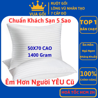 Ruột Gối Nằm Lông Vũ Nhân Tạo Cao Cấp 50x70 cm VUA GỐI Chuẩn Khách Sạn 5 Sao - Loại 1400g