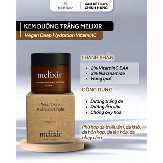 Kem dưỡng trắng thuần chay melixir vegan deep hydration cream vitamin c