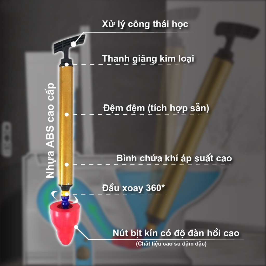 DỤNG CỤ THÔNG TẮC ĐA NĂNG BỒN CẦU , BỒN RỬA , CỔNG THOÁT NƯỚC UMIKO NHẬT BẢN