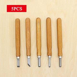 Bộ 5 dao khắc, đục tiện gỗ đa năng cao cấp