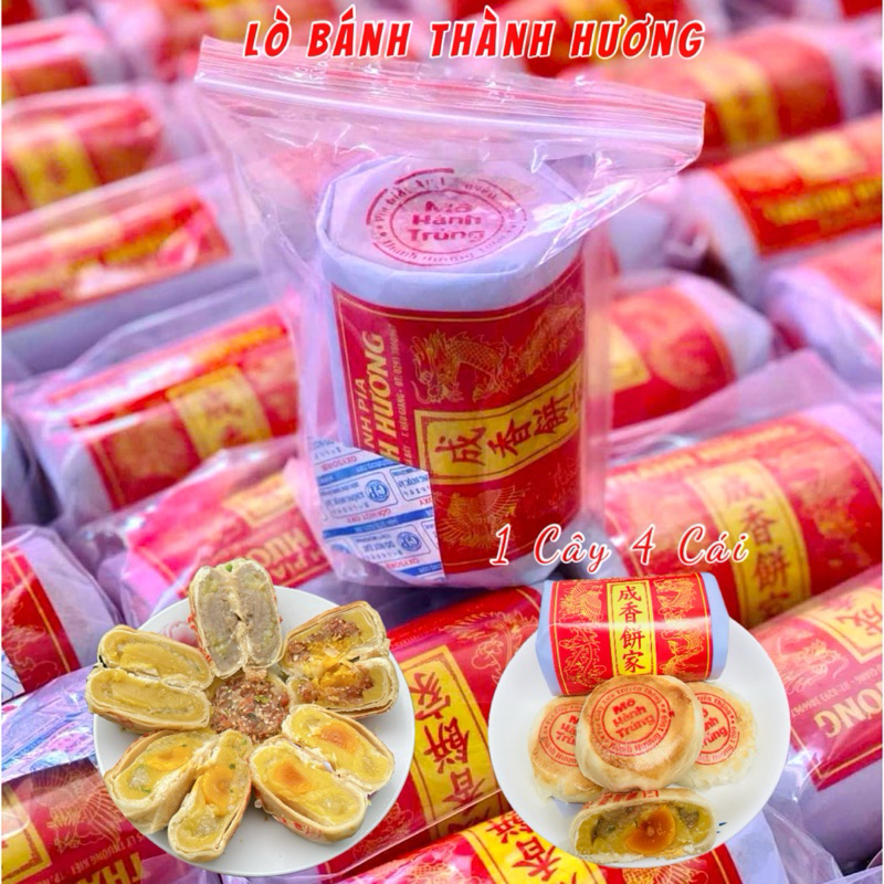 (Lò SX) Bánh pía gói giấy Thành Hương - 1 cây 1 vị gồm 4 cái