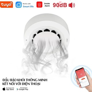 Đầu báo khói báo cháy độc lập kết nối với điện thoại qua WIFI, cảnh báo qua điện thoại smartphone
