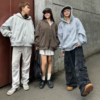 Áo Hoodie Zip Phối Zip - Áo Khoác Dây Kéo Phối ZIp YC 1996