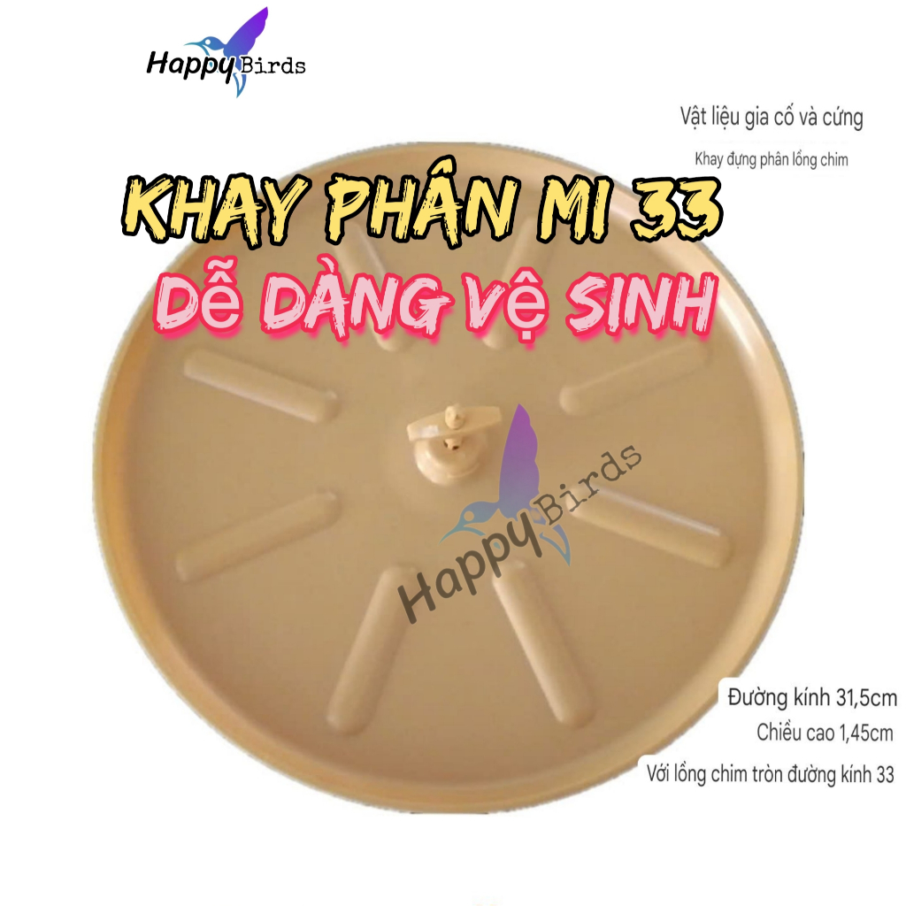 Khay Đựng Phân Lồng Chim, Lồng Tròn, Miếng Lót Phân Dày, Khay Đựng Phân, Lồng Chim, Khung Tròn, Khay