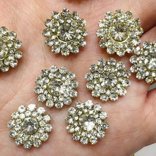 Viên hạt xoàn đá kết 14mm trang trí phụ kiện handmade