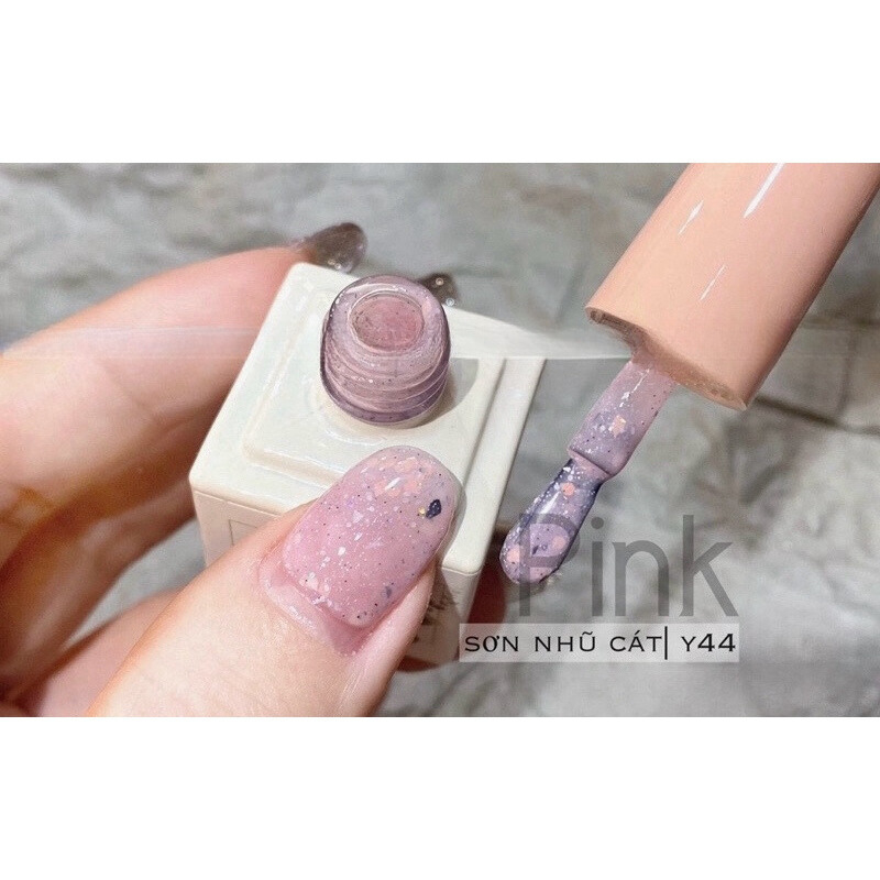 Sơn Gel Nhũ Cát Hồng + nhũ cát trắng thạch nhũ PX922 hãng ADHERE chai 15ml kemnail215
