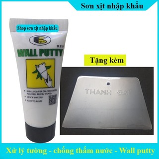 Tuýp Keo Vá Tường Trám Keo Trám Tường Trắng chống thấm nước wall putty b219 Bosny Tặng Kèm Dụng Cụ