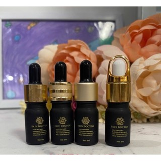 Chai thủy tinh, chai serum chai thủy tinh 5ml sơn đen lỳ in sẵn