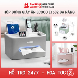 Hộp giấy ăn đa năng ecoco 1602 i hộp đựng giấy ăn ecoco e1602 đa năng cao cấp