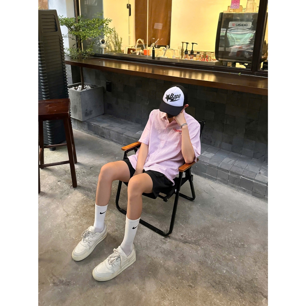 Áo Sơ Mi Kẻ Sọc Oxford Thêu Morpheus Local Brand, Áo Sơ Mi Tay Ngắn, Áo Sơ Mi Tay Dài Oxford Nam Nữ Form Rộng Unisex Hàn | BigBuy360 - bigbuy360.vn