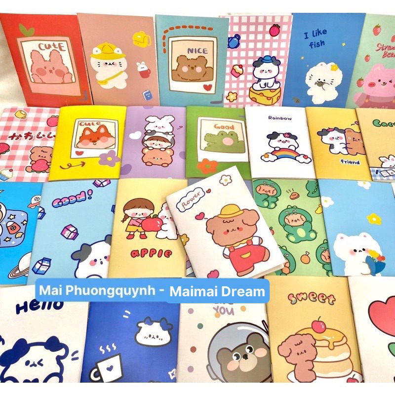 SET 10 Sổ tay nhỏ cute dày 30 trang (SET 10c)