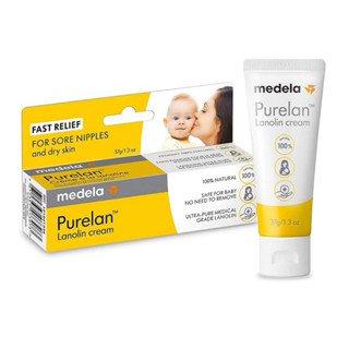 Kem bôi nứt đầu ti, nứt cổ gà, làm mềm da khô Medela Purelan Lanolin Nipple Cream 37g chăm sóc núm ti an toàn cho mẹ