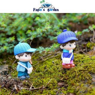 Tượng trang trí tiểu cảnh ❤️ TERRARIUM ❤️ Tượng cặp đôi áo len