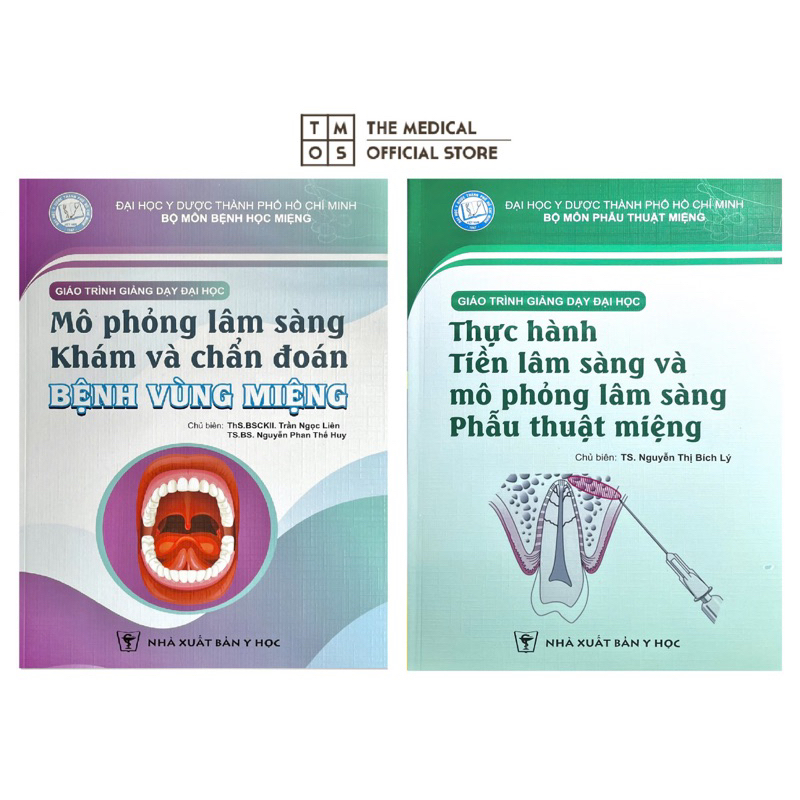 Sách - Bộ Sách Mô Phỏng LS Khám Và CĐ Bệnh Vùng Miệng và TH Tiền LS và Mô Phỏng LS Phẫu Thuật Miệng Tmos