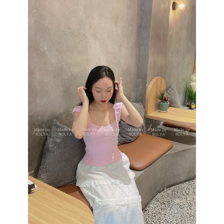 “𝐖𝐈𝐍𝐍𝐈𝐄 𝐓𝐎𝐏” Áo tay nhún dễ thương mặc được 2 kiểu