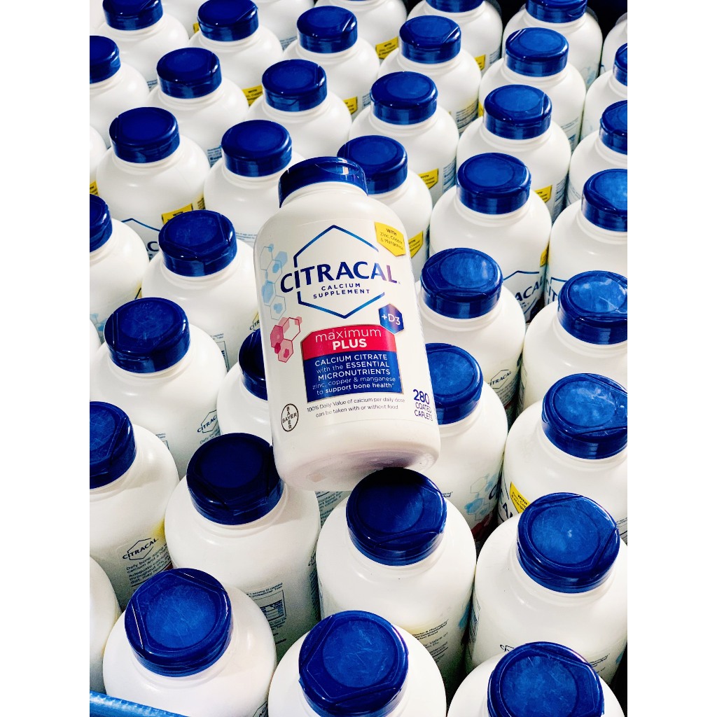 (CHUẨN MỸ BAY AIR) Viên uống bổ sung canxi hữu cơ CITRACAL Maximum Calcium citrate 280viên