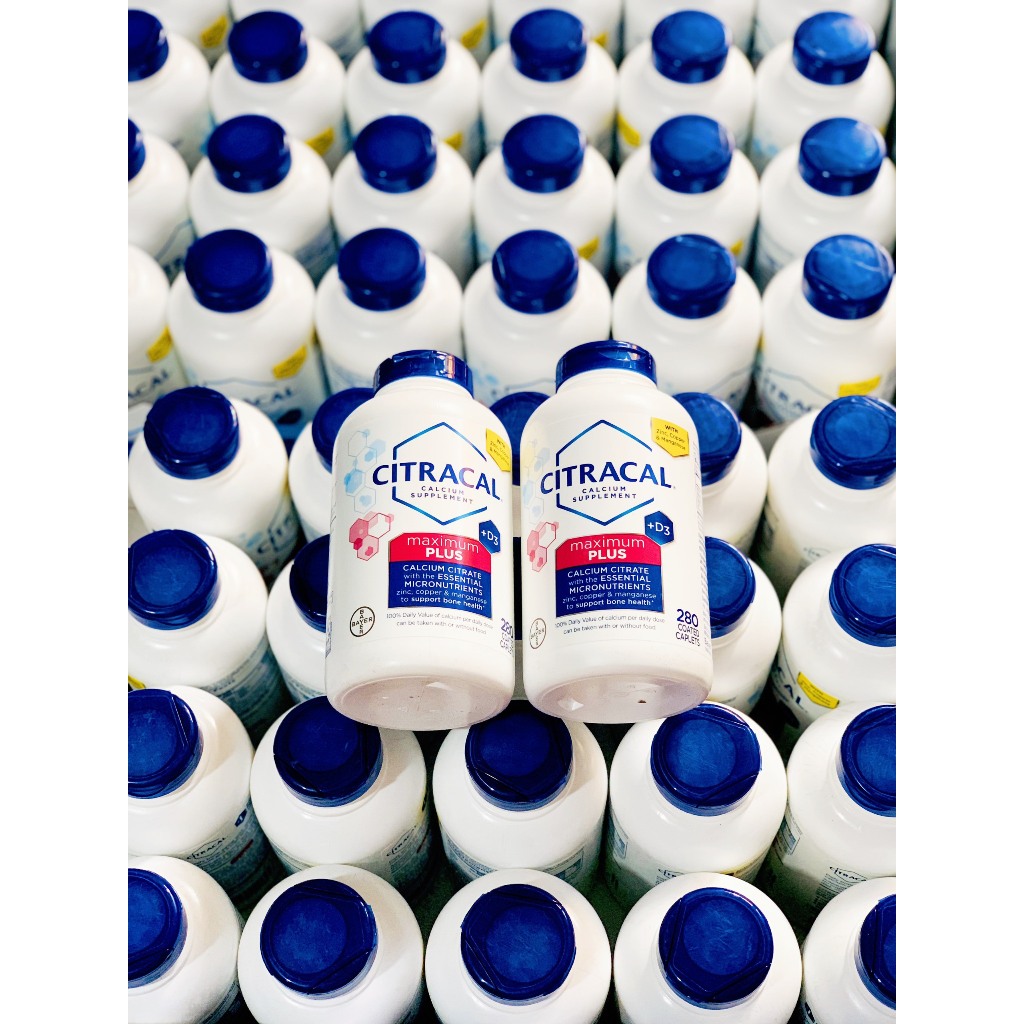 (CHUẨN MỸ BAY AIR) Viên uống bổ sung canxi hữu cơ CITRACAL Maximum Calcium citrate 280viên