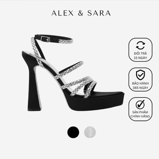 Giày cao gót Serena Heels thiết kế mũi nhọn, gót trụ thời trang sang trọng đính đá Bling Bling ALEX & SARA| AL83